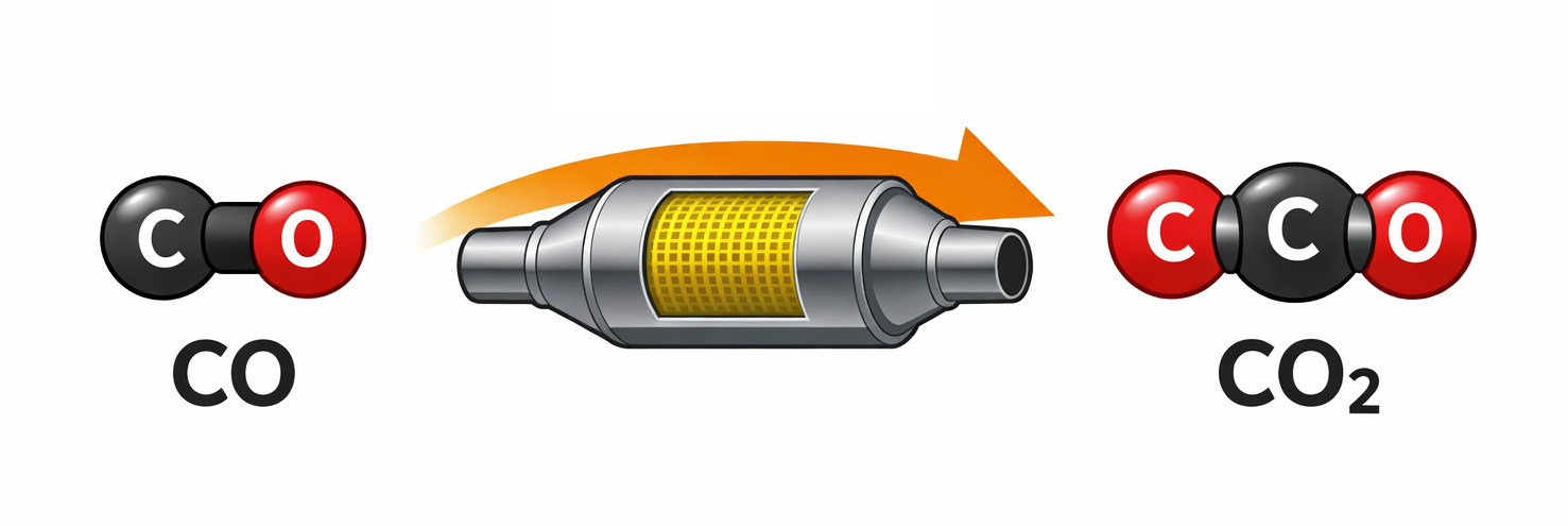 触媒：一酸化炭素から二酸化炭素